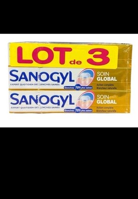 Lot Of 3 Sanogyl Toothpastes Gum Care 3 X 75 ML Relieves Strengthens Gums