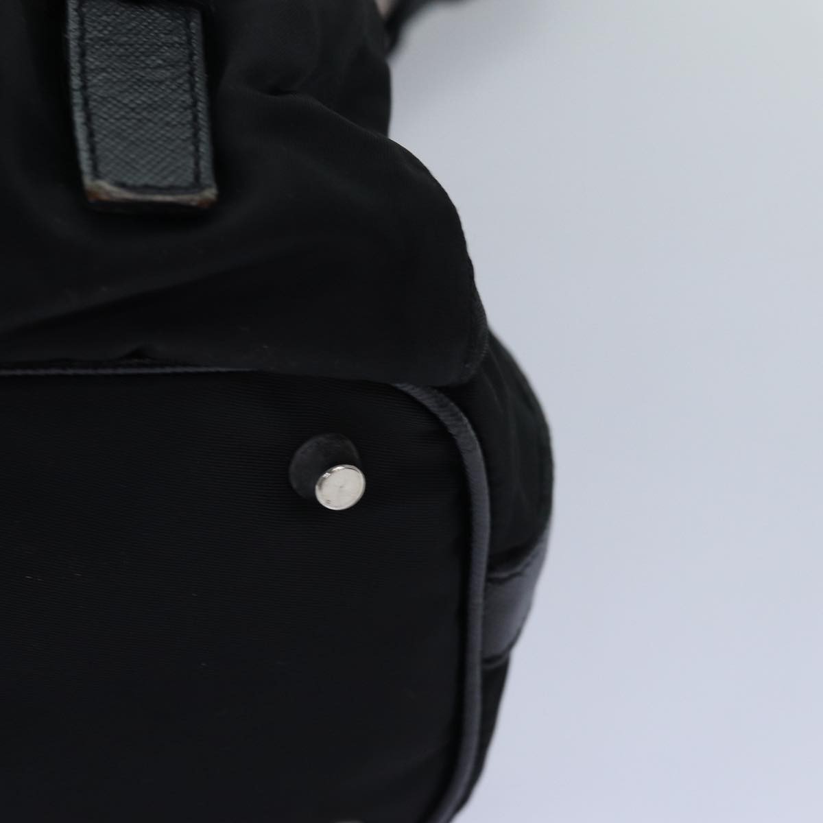 PRADA Backpack Nylon Black Silver Auth 85289V Authentic New Prada Black Nylon With Silver Hardware  main image 2