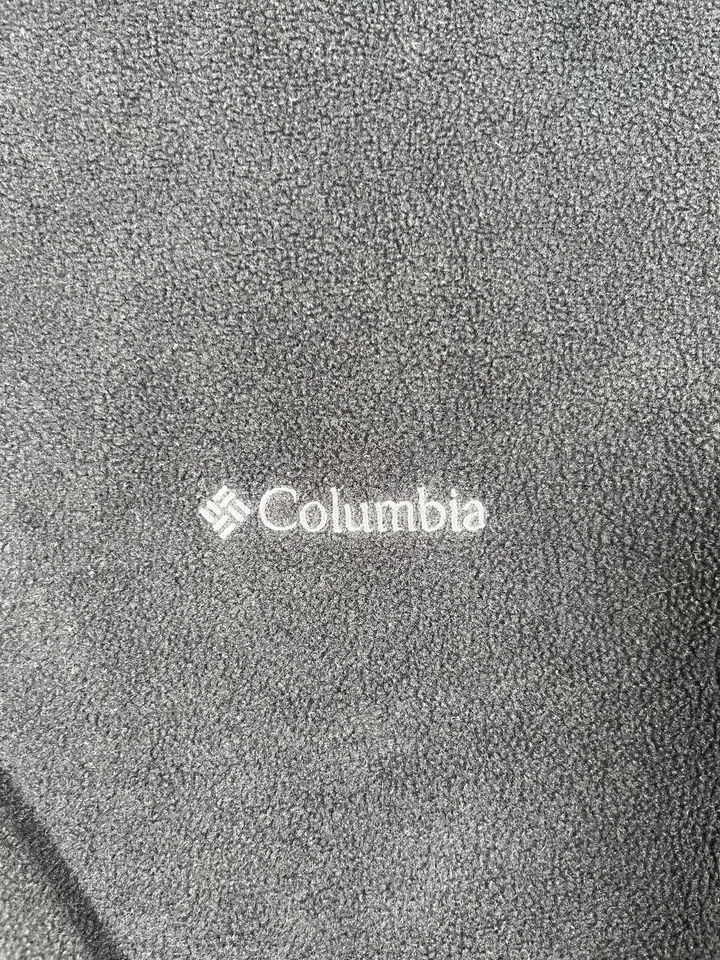 Pullover polar Columbia Sportswear para hombre grande negro cuarto cremallera senderismo aire libre Foto 4 de 4