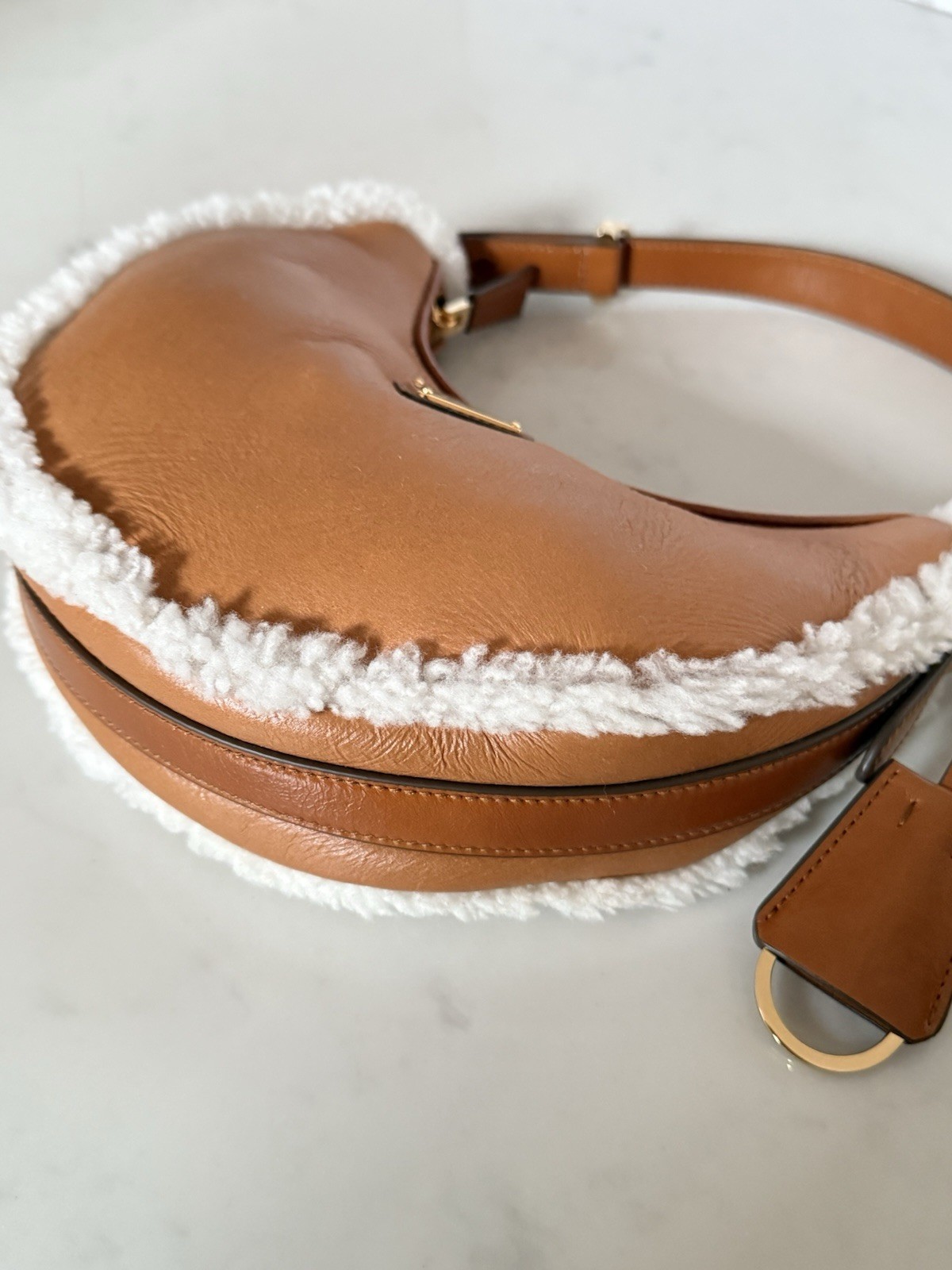 Authentic Prada Arqué Shearling Small Crossbody B… - image 19