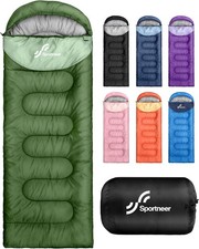 Sleeping Bag For Adults Kids Cold Warm Weather Waterproof Camping Portable