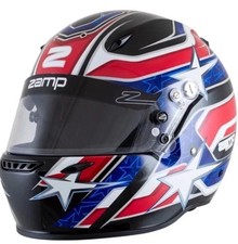 ZAMP ZR-72 HELMET— RED/BLUE/BLACK GRAPHIC- NEW