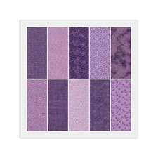 Purple LAYER CAKE: 20 10" x 10" Squares, 100 Quilting Cotton Fabric