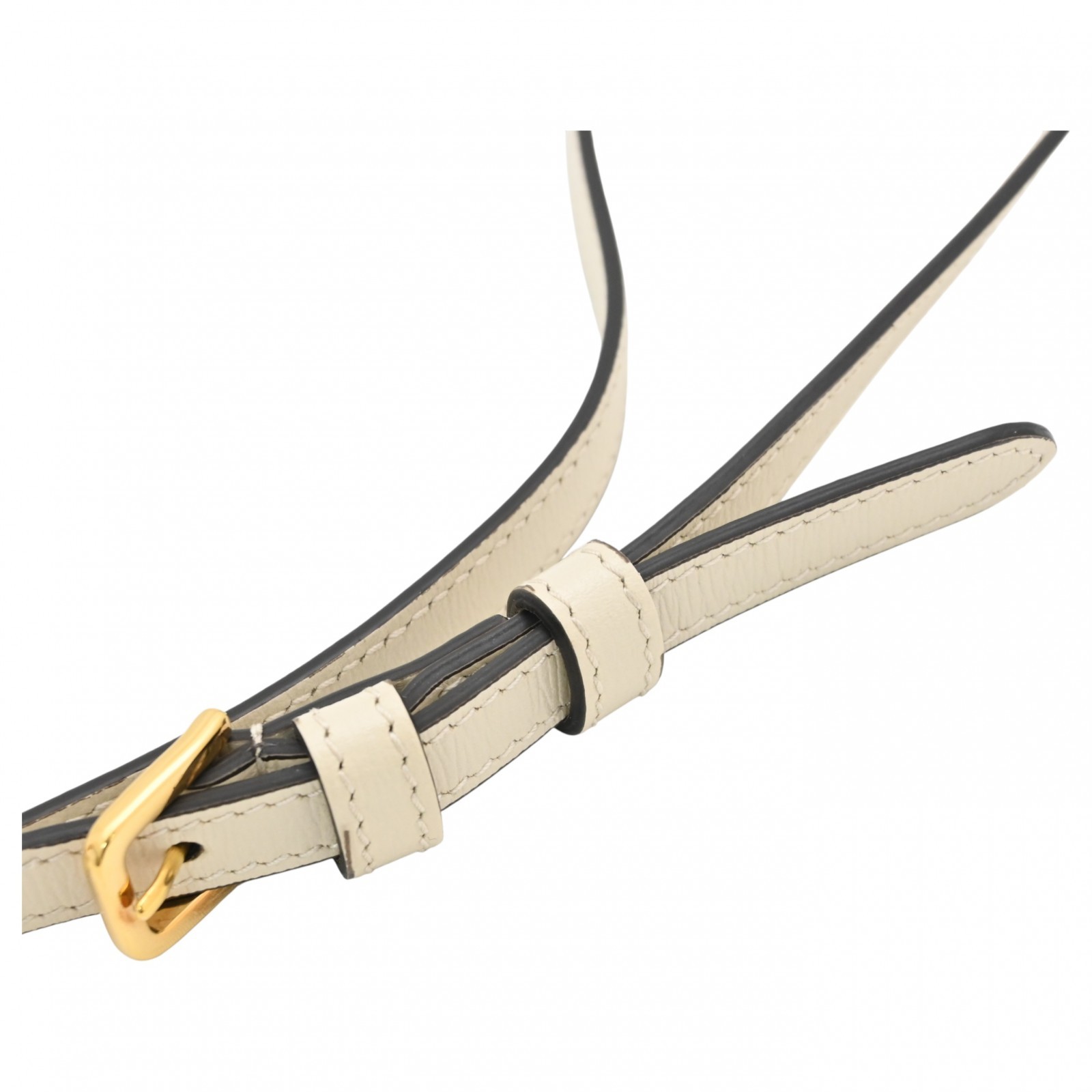 Auth GUCCI GG Supreme Horsebit Shoulder Bag Gold Hardware White Leather gu5858cd thumbnail 12