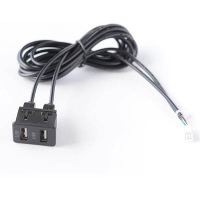 6 Pin auf USB Audio Input Port Panel f��r Auto Navigationssysteme schwarze Farbe