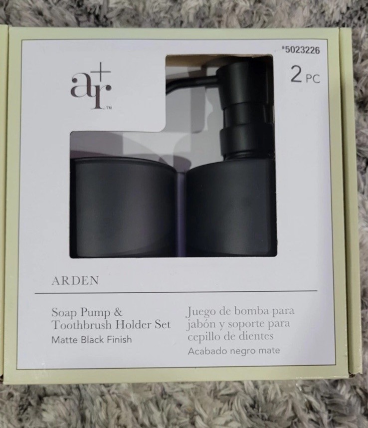SOLD OUT allen and roth Soap Pump And Toothbrush Holder Set 
