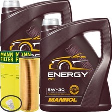 MANN ÖLFILTER + 10L 5W-30 MANNOL ENERGY MOTORÖL AUDI A4 B7 8 A6 C6 TOUAREG 7L