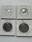 1963 Proof Lot - Franklin 50c x 2, Washington 25c, Roosevelt 10c, Silver Uncirc