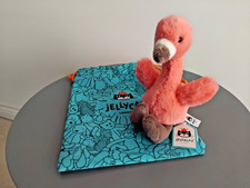 Rare Jellycat Small Bashful Flamingo with tags and bag