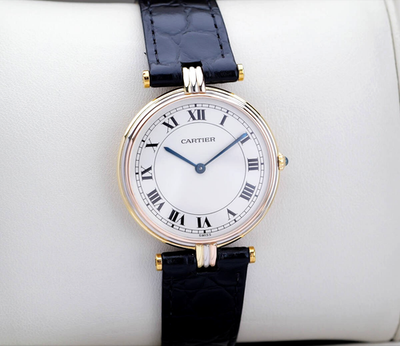 Cartier Watch Must Vendome 18K Three Color Gold Roman index LM