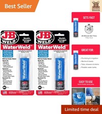 1 Hour Curing WaterWeld Epoxy Putty Stick - Off-White, 2 Pack for Multi-Surfaces