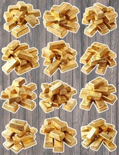 Pile of Gold Bars Cut Vinyl Stickers Scrapbooking Laptop Waterbottle