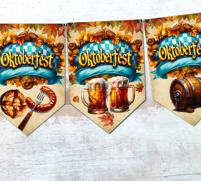 Oktoberfest Deutsch Bayern Flagge Traditionelles Bierfest Wimpelkette