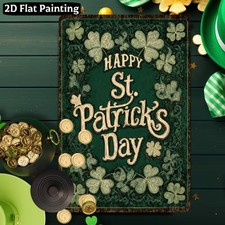 2D St. Patrick's Day Vintage Metal Wall Sign Irish Blessing Home Office Decor