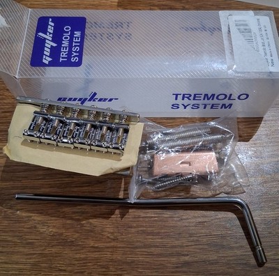 Guyker Tremolo Bridge Vintage Bent Steel, Zinc Block, Chrome 