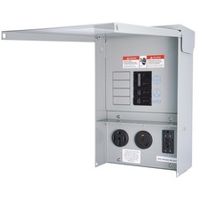 RV Electrical Panel Temporary Power Outlet Panel with Prewired Circuit Breake...