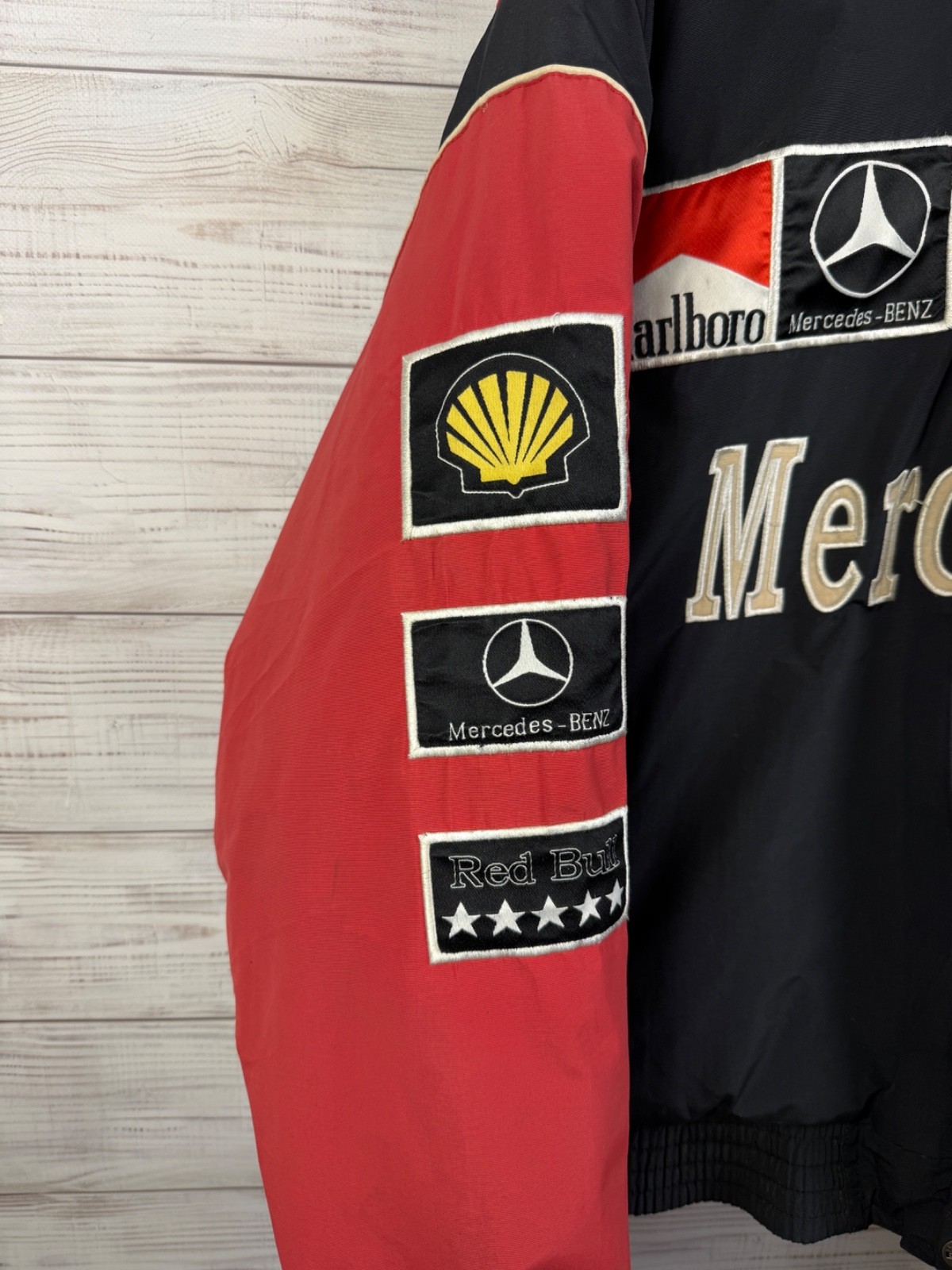 Rare Vintage Racing Jacket Mercedes-Benz Marlboro Shell Red Bull image 7