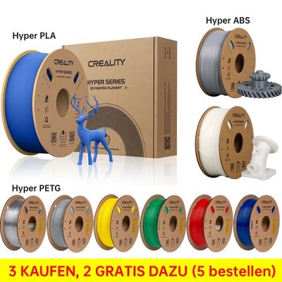 Creality 3D-Drucker Filament Hyper PLA Kohlefaser/PLA/PETG/ABS 1,75 mm 1,0 kg