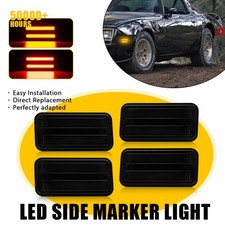 4PCS For 1970-1981 Pontiac Firebird/Trans LED Side Marker Lights Lamps Amber Red
