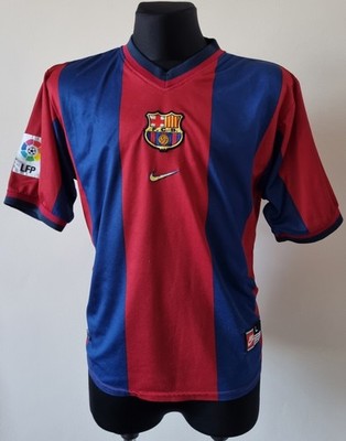 Barcelona 1998 - 1999 Home football Nike shirt #10 Rivaldo size