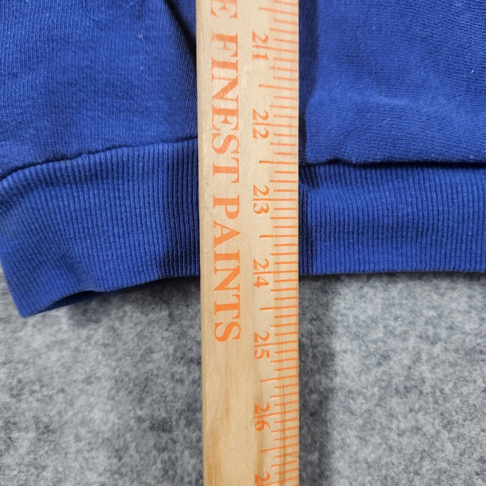 Винтажная спортивная толстовка с капюшоном Russell синяя размер XL сделано в США укороченная золотая бирка 60-е - Изображение 4 из 4