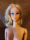 Vintage 1972 Mattel Barbie Walk Lively Doll Nude Rooted Lashes