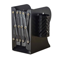Simplesun Adjustable Book Ends for Heavy Books, Metal 6 4 7.7, Black