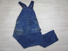 Vintage 50s Powr House Denim Overalls Union Made Power House Distressed Workwear
