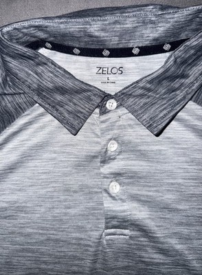 EUC Mens Zelos SS Shirt, Gray,  Size Large