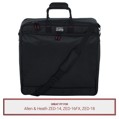 Gator Cases Mixer Bag fits Allen & Heath ZED-14, ZED-16FX, ZED-18 Mixers