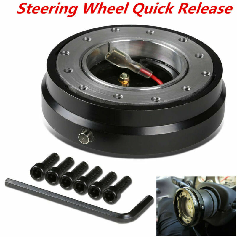 Quick Disconnect Steering Wheel Universal Steering Wheel Quick Release Hub Car Adapter Snap Off Boss Kit Black E Steering Wheel Quick Release Kit - Foto 8