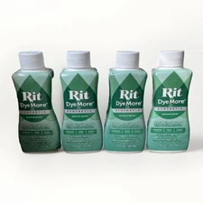 Lot Of 4 Rit Dye More Synthetic Peacock Green Fabric Dye 7.0 Fl Oz Each New