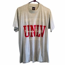 UNLV Runnin Rebels Tee Single Stitch 80s Vegas USA Large Best Tag Puffy Letters