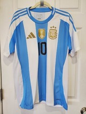 Adidas Men's Argentina 2024 Messi 10 Home Jersey AFA Copa America Men Sz L FIFA 