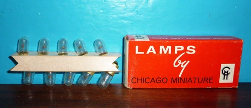 Chicago Miniature #47 Type 47 Lamp Bulbs for Radios 6.3V .15A 10pcs NOS/NIB