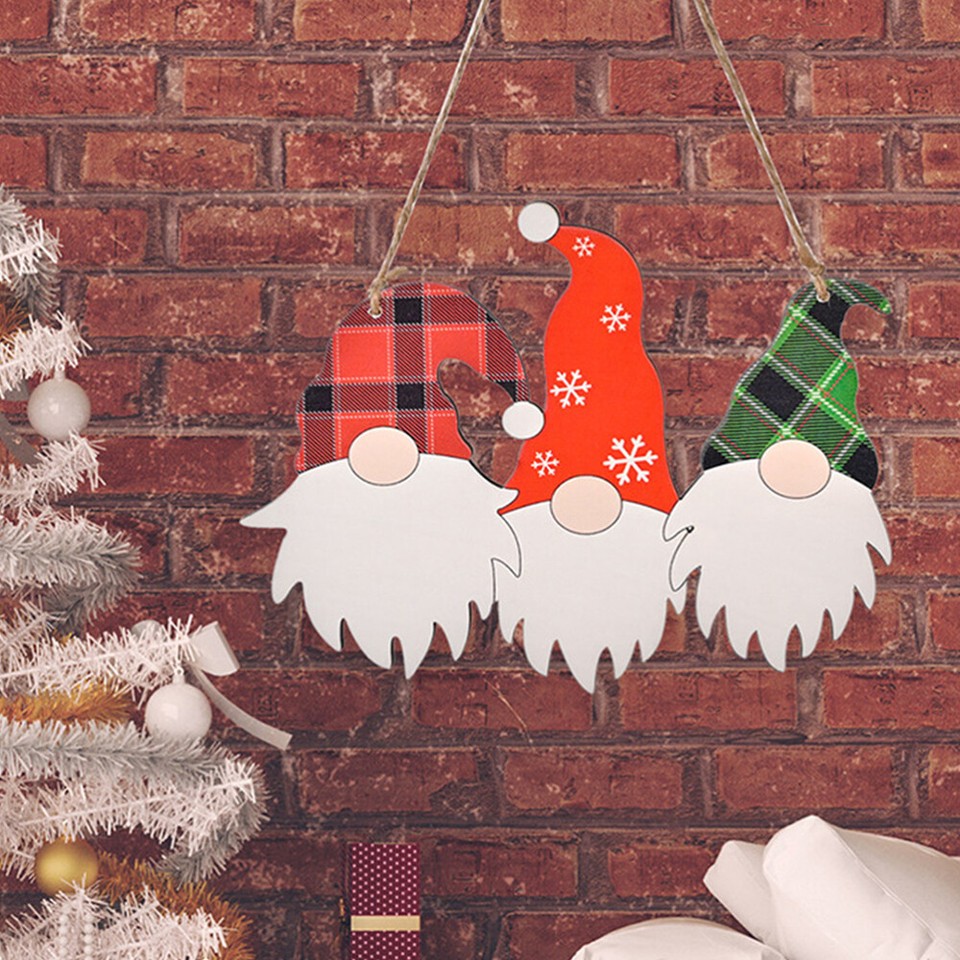 6 Pcs Xmas Wall Decorations Christmas Hanging Ornament Door Sign eBay