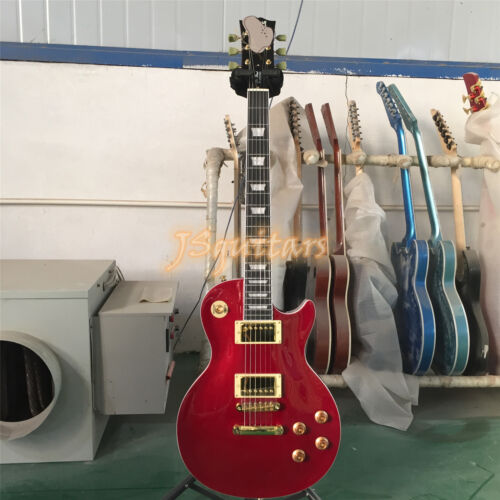 Factory Red LP Electric Guitar Mahogany Body HH Pickup Gold Hardware Solid Body - Afbeelding 1 van 7
