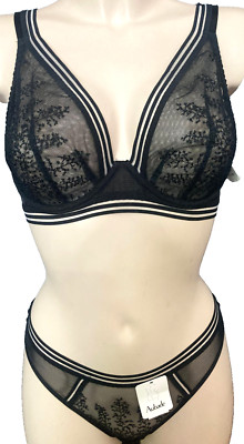 AUBADE Jardin Éphémère Triangle BH SET Bügel Gr.75D UK34D + String 38 OVP 149 