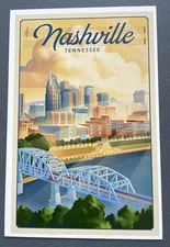 Nashville, Tennessee - Lithograph City Series - Lantern Press Postcard