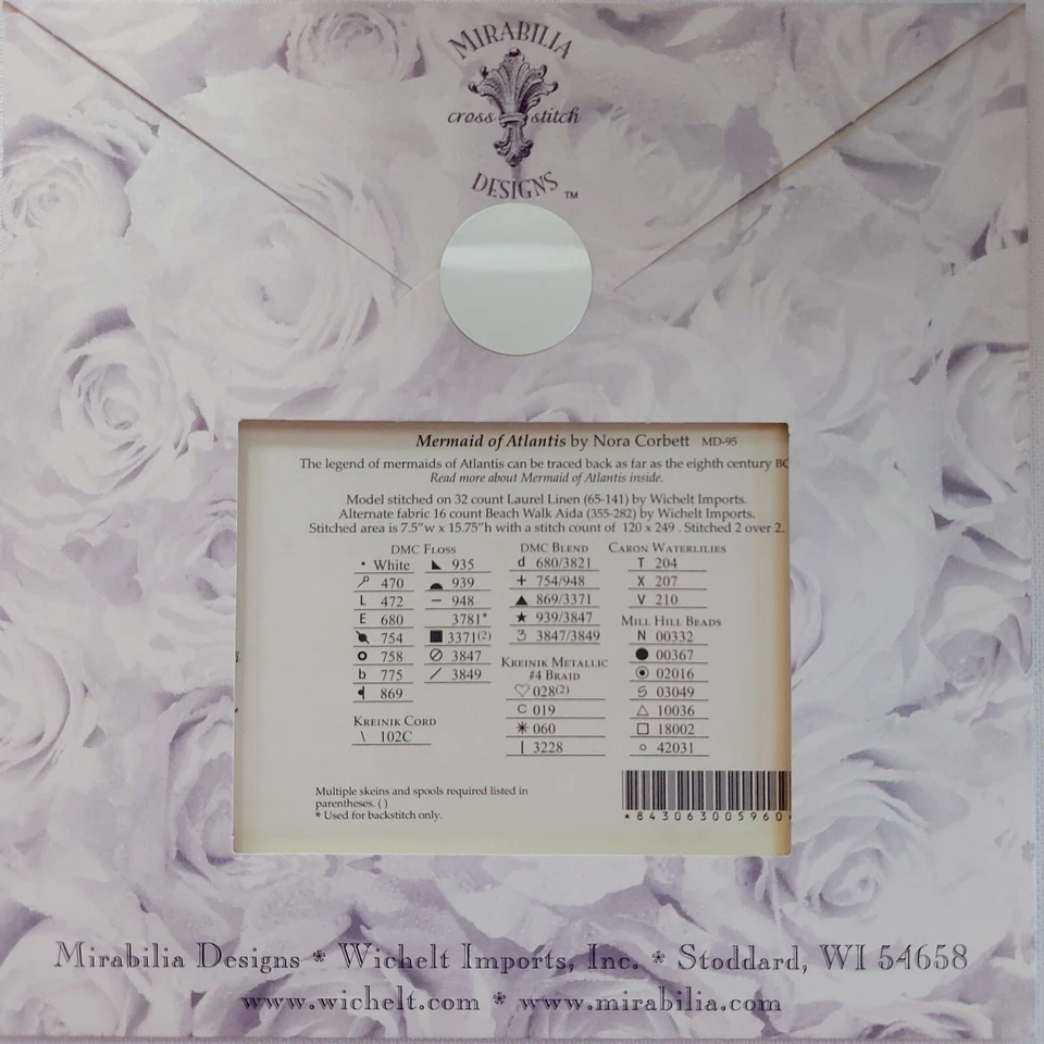 亚特兰蒂斯美人鱼串珠十字绣图和装饰珠包 — 第 4/4 张图片