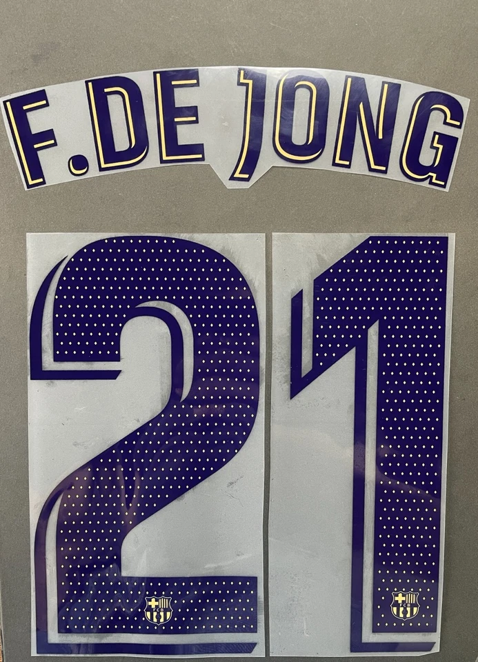 Juego de nombre y número para fútbol local/fuera Barcelona La Liga 2022/2023 Foto 4 de 4