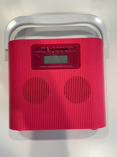 Jensen Portable AM FM Stereo Radio CD Player CD-470 Pink Vintage ...