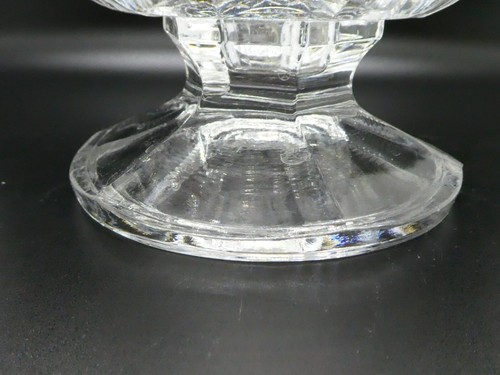Vintage große brillante schwere geschliffene Bleikristallvase mit Fuß 9" hoch - Bild 6 von 10