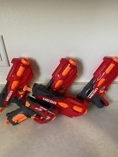 Four Nerf N-Strike Mega HotShock Blaster, Nerf BigShock pre owned Fully Working