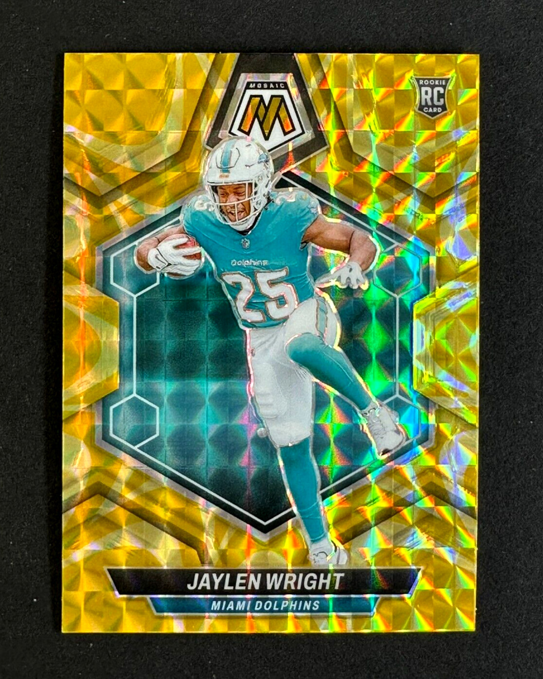 2024 Panini Mosaic - Rookies Reactive Yellow Mosaic Prizm #383 Jaylen Wright