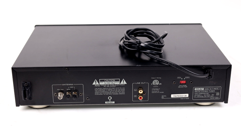 Teac T-R670 AM/ FM Stereo Tuner o928 | eBay