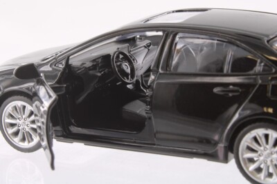 Black Toyota Corolla Diecast Toy with Pullback Action 1/43 Scale