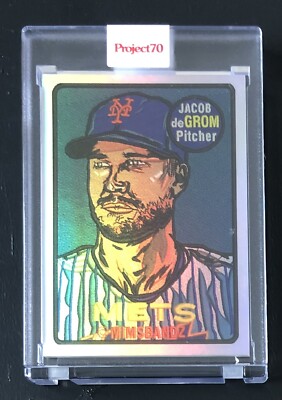 2021 TOPPS PROJECT 70 #239 JACOB deGROM FOIL 7/70 by Mimsbandz 1969 METS