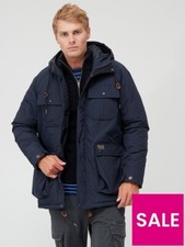 Image of Superdry Mountain Men's Padded Parka Jacket - Navy, Size M