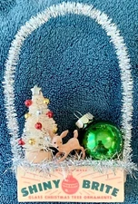 1 FUN WHIMSICAL HAND CRAFTED MCM INSPIRED SHINY BRITE CHRISTMAS ORNAMENT!! #2